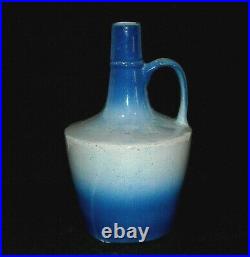 Early (1905 1925) Large One Quart Blue & White Stoneware Diffused Jug Ohio