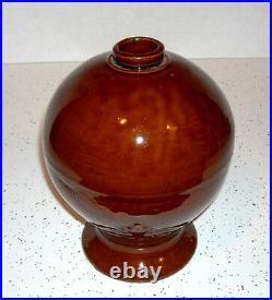 Early 1915 1935 Red Wing Rockingham Glazed Yellow Ware Oil Lamp Stoneware