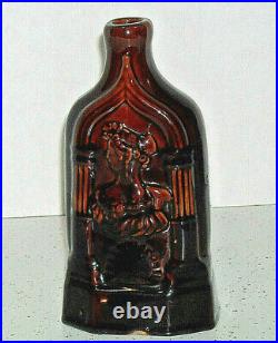 Early Rockingham Glazed Yellow Ware Bottle Flask Stoneware (1870 1895)