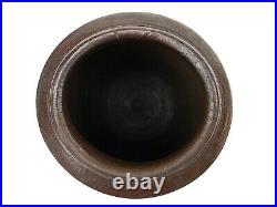 Early Stoneware Crock with Manganese Glaze Antique Half Gallon Jar