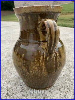 Edgefield Pottery Att JP Bodie Pitcher 1 Gal South Carolina Stoneware Alkaline