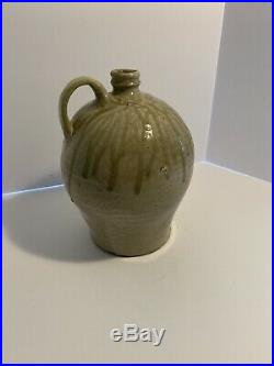 Edgefield Pottery (Marked Inverted V) Early Pottersville Jug Stoneware C 1820
