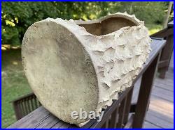 Evans Pottery Dexter Missouri Textured Log Planter Vintage Ceramic Stoneware
