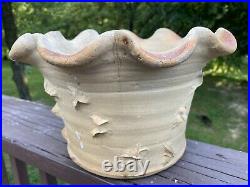 Evans Pottery Dexter Missouri Vintage Textured Planter Flower Pot Stoneware