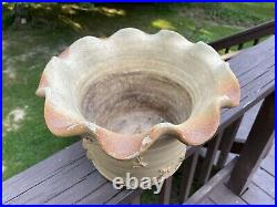 Evans Pottery Dexter Missouri Vintage Textured Planter Flower Pot Stoneware