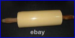 Excellent Beautiful Yellow Ware Stoneware Rolling Pin