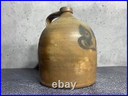 Extremely Rare Antique Stoneware Crock Handled Jug Darrow & Sons Baldwinville