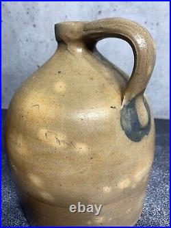 Extremely Rare Antique Stoneware Crock Handled Jug Darrow & Sons Baldwinville