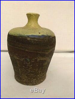 FRANS WILDENHAIN Vase, Yellow Brown Stoneware, BAUHAUS, Mid Century Modern, RIT