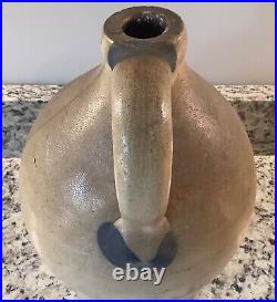 F. H. Cowden 1 Gallon Primitive Salt Glaze Stoneware Jug