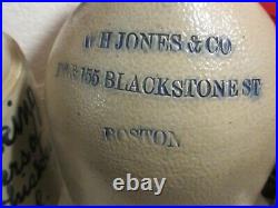 F. H. Jones And Co. Boston, Mass Gal Stoneware Jug