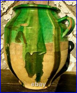 French Antique Art Pottery Earthenware Stoneware Petit Pot A Confit