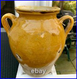 French Antique Art Pottery Pot A Confit Stoneware Terracotta Weekend Sale