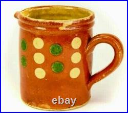 French Antique Confit Glaze Pottery Earthenware Ewer Pot Stoneware Petit Cruche