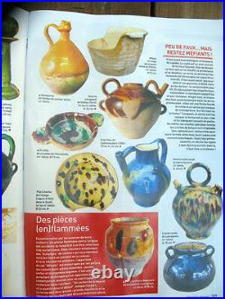 French Antique Pot Earthenware Stoneware Pottery Confit Glaze Oil Bottle. SALE