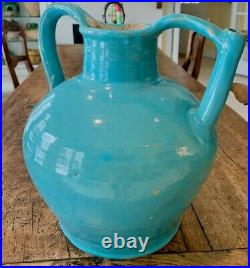 French Antique Pottery Earthenware Stoneware Pot Confit Faience Marriage Pitcher