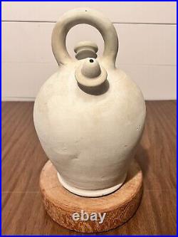 French Gargoulette Antique Stoneware Pottery Water Jug Unglazed Late19th Century