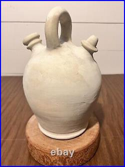 French Gargoulette Stoneware Pottery Antique Water Jug Unglazed Late19th Century