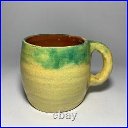 Frey Family Pottery Freytown PA Pennsylvania Redware Stoneware Yellow Mug