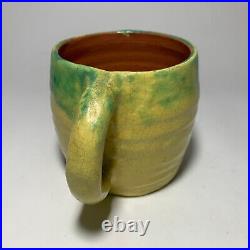 Frey Family Pottery Freytown PA Pennsylvania Redware Stoneware Yellow Mug