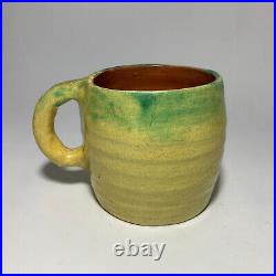 Frey Family Pottery Freytown PA Pennsylvania Redware Stoneware Yellow Mug