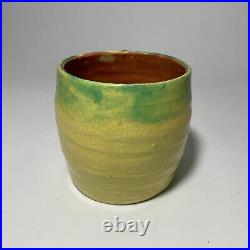 Frey Family Pottery Freytown PA Pennsylvania Redware Stoneware Yellow Mug