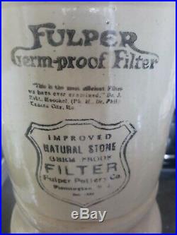 Fulper Pottery WaterCooler & Filter Crock Fulper Bros, Flemington, NJ Stoneware