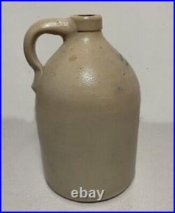 George A Satterlee Michael Morty Fort Edward cobalt blue NY 2-gallon stoneware
