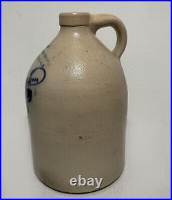 George A Satterlee Michael Morty Fort Edward cobalt blue NY 2-gallon stoneware