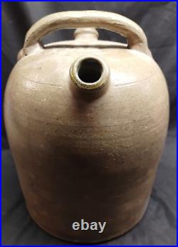 Good Looking Antique Salt Glazed Double Spout Stoneware Jug