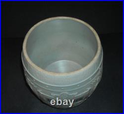 Grey Flemish Ware CRACKERS Canister withLid Robinson Clay Akron OH Stoneware RCPC