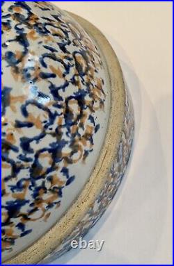 HTF Antique Western Stoneware Co. 11 Bowl Spongeware Pottery Blue Rust Monmouth