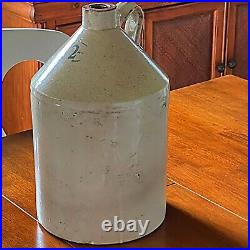 Hand Made Antique Marked Two Gallon Stoneware Jug
