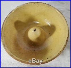 Handmade Yellow Stoneware Antique Pudding Molds (2)