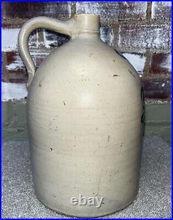 J. Burger, Jr. Rochester 2 gallon stoneware jug Cobalt Flower, Salt Glaze