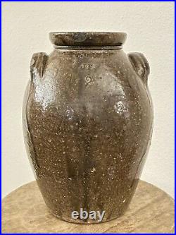 James Franklin Seagle JFS 2 Gallon Ovoid Catawba North Carolina Jar Stoneware