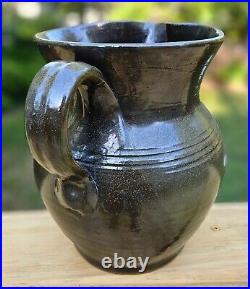 Jugtown Ware Ben Owen Frogskin Large Decorated Pitcher Pottery Seagrove NC Art