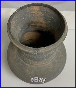Korean Silla Dynasty Pottery Stoneware 9.5 Incised Jar 59816