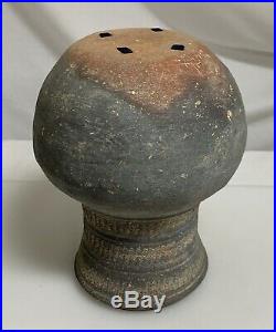 Korean Silla Dynasty Pottery Stoneware 9.5 Incised Jar 59816