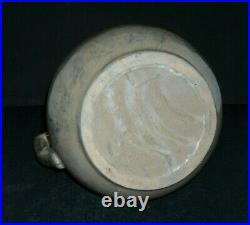 LG Early Blue & White (Off-White) Bulbous Spongeware Pitcher Stoneware
