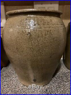 Lanier County Georgia Pottery Mint 1 1/2 Gallon Storage Jar Southern Stoneware