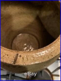 Lanier County Georgia Pottery Mint 1 1/2 Gallon Storage Jar Southern Stoneware