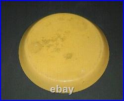Large (10 1/4 Dia.) Early Yellow Ware Serving Plate Stoneware Kitchen