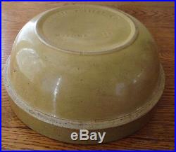 Large Antique Buckeye Pottery Company Macomb ILL Rare Green Stoneware Bowl