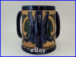 Large Antique CJC Bailey Fulham Pottery Arts & Crafts Stoneware Tyg Cup c1880