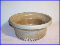 Large Unusual Antique Stoneware Bread Dough Proofing Crock Bowl Midwestern