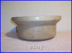 Large Unusual Antique Stoneware Bread Dough Proofing Crock Bowl Midwestern