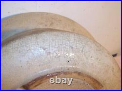 Large Unusual Antique Stoneware Bread Dough Proofing Crock Bowl Midwestern