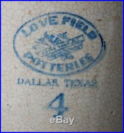 Love Field Potteries 4 Gallon Crock Butter Churn Lid & Dasher Dallas, Texas
