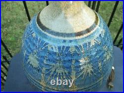 MCM BRUTALIST Stoneware Pottery Lamp Signed WISHON-HARREL Eames Modern Danish